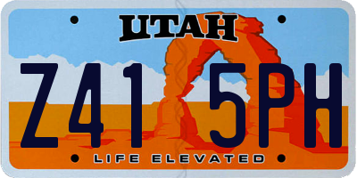 UT license plate Z415PH
