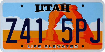 UT license plate Z415PJ