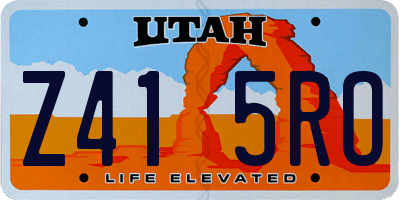 UT license plate Z415RO