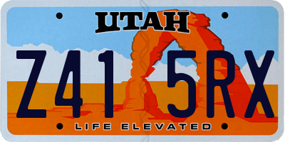 UT license plate Z415RX