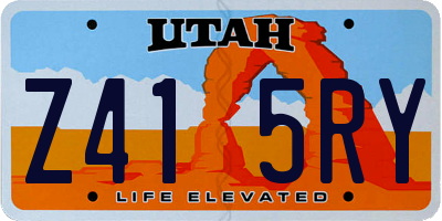 UT license plate Z415RY