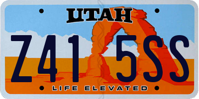 UT license plate Z415SS