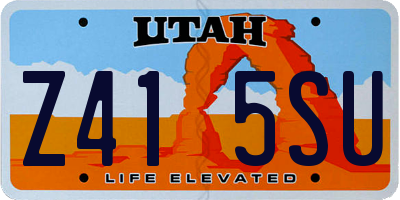 UT license plate Z415SU