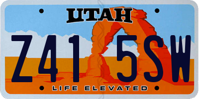 UT license plate Z415SW