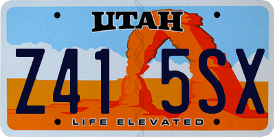 UT license plate Z415SX