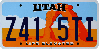 UT license plate Z415TI