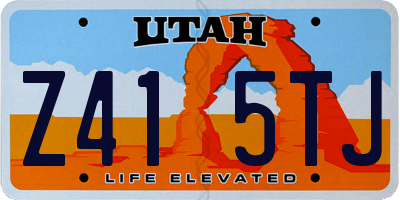 UT license plate Z415TJ