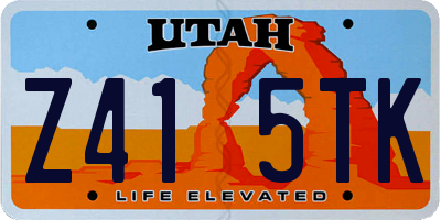 UT license plate Z415TK