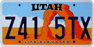 UT license plate Z415TX