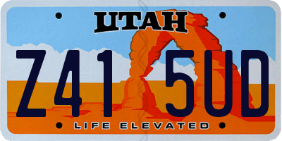 UT license plate Z415UD