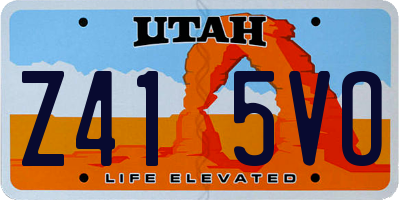 UT license plate Z415VO
