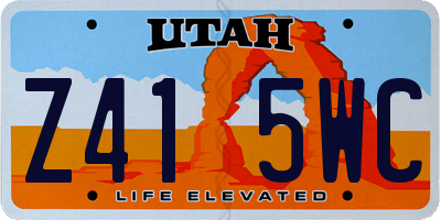 UT license plate Z415WC