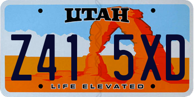 UT license plate Z415XD