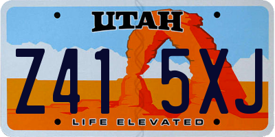 UT license plate Z415XJ