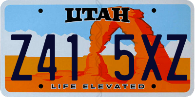 UT license plate Z415XZ