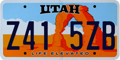 UT license plate Z415ZB