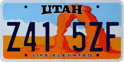 UT license plate Z415ZF