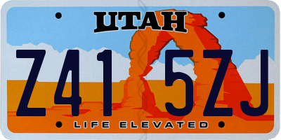 UT license plate Z415ZJ