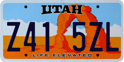 UT license plate Z415ZL