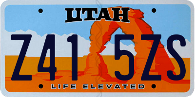 UT license plate Z415ZS