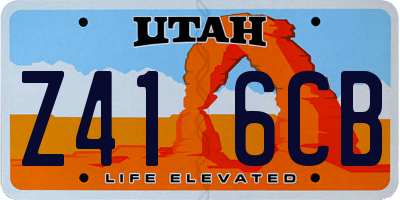 UT license plate Z416CB