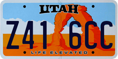 UT license plate Z416CC