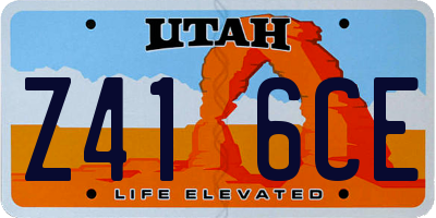 UT license plate Z416CE