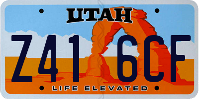 UT license plate Z416CF