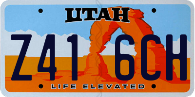 UT license plate Z416CH