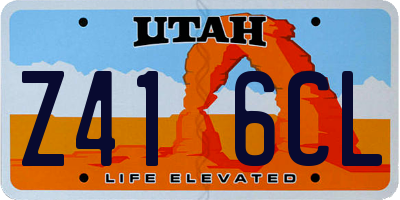 UT license plate Z416CL