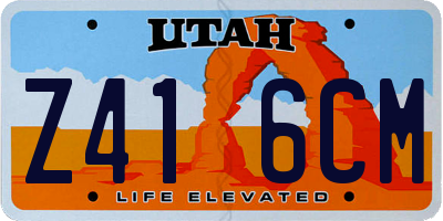 UT license plate Z416CM