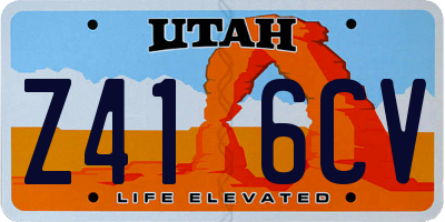 UT license plate Z416CV