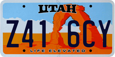 UT license plate Z416CY