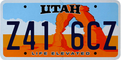UT license plate Z416CZ