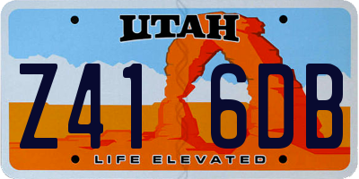 UT license plate Z416DB