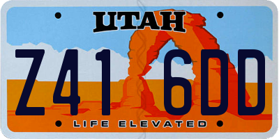 UT license plate Z416DD