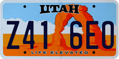UT license plate Z416EO