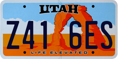 UT license plate Z416ES