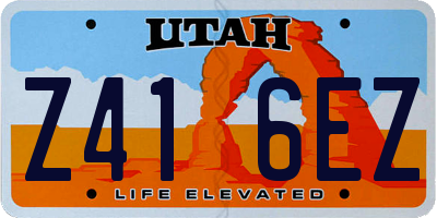 UT license plate Z416EZ