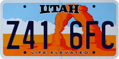 UT license plate Z416FC