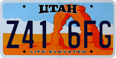 UT license plate Z416FG