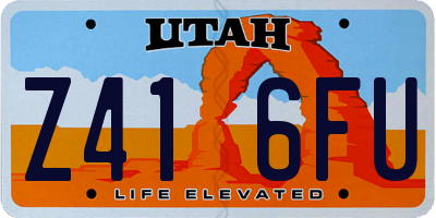 UT license plate Z416FU