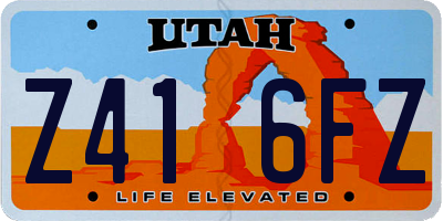 UT license plate Z416FZ