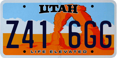 UT license plate Z416GG