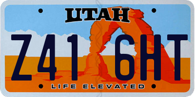 UT license plate Z416HT