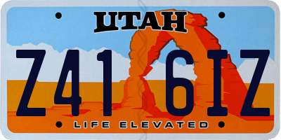 UT license plate Z416IZ
