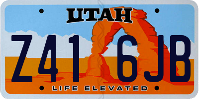 UT license plate Z416JB