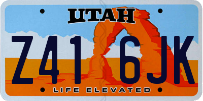 UT license plate Z416JK