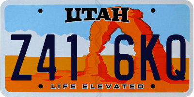 UT license plate Z416KQ
