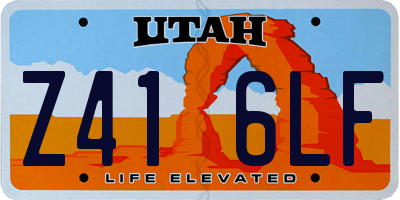 UT license plate Z416LF
